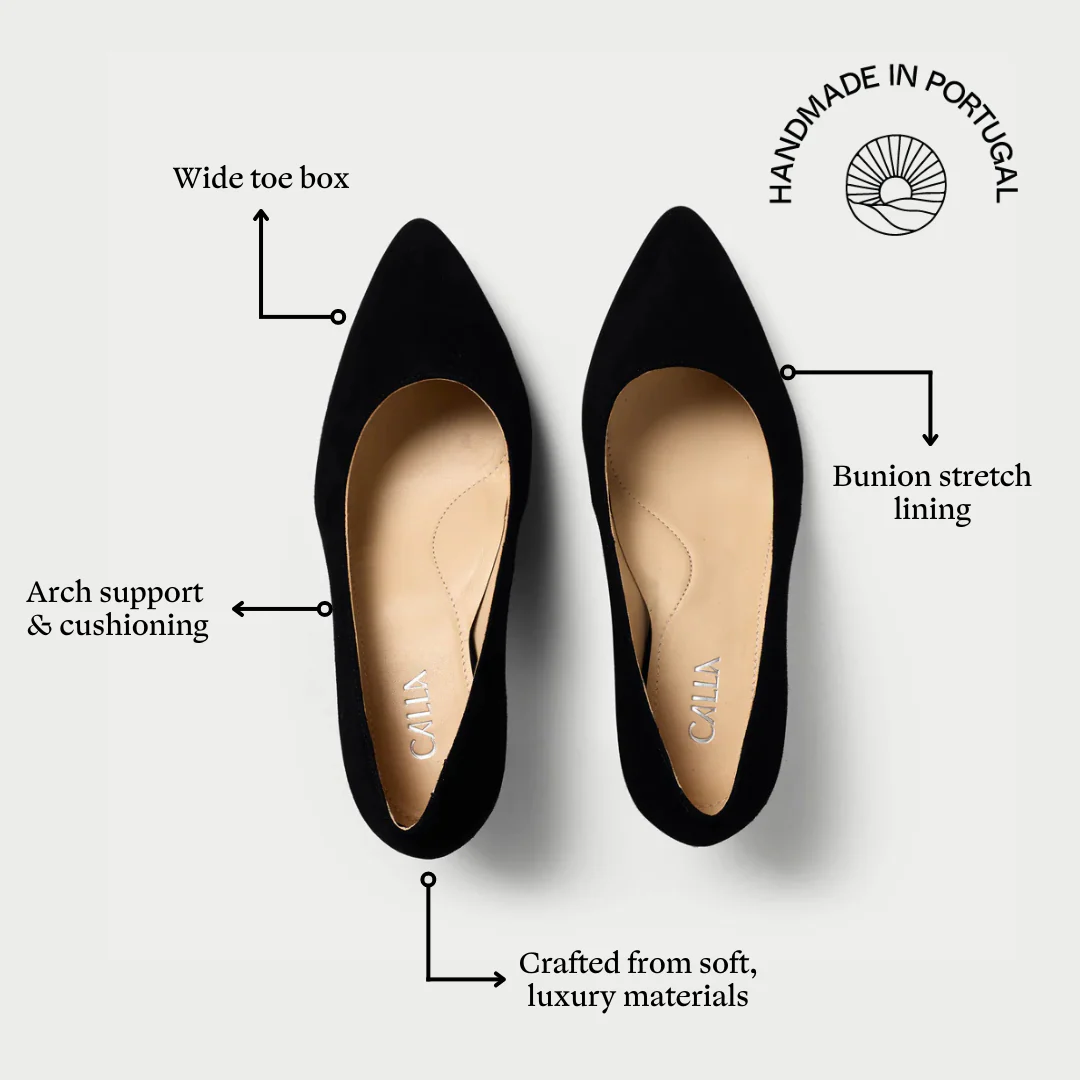 Ava - Black Suede Courts - Image 4
