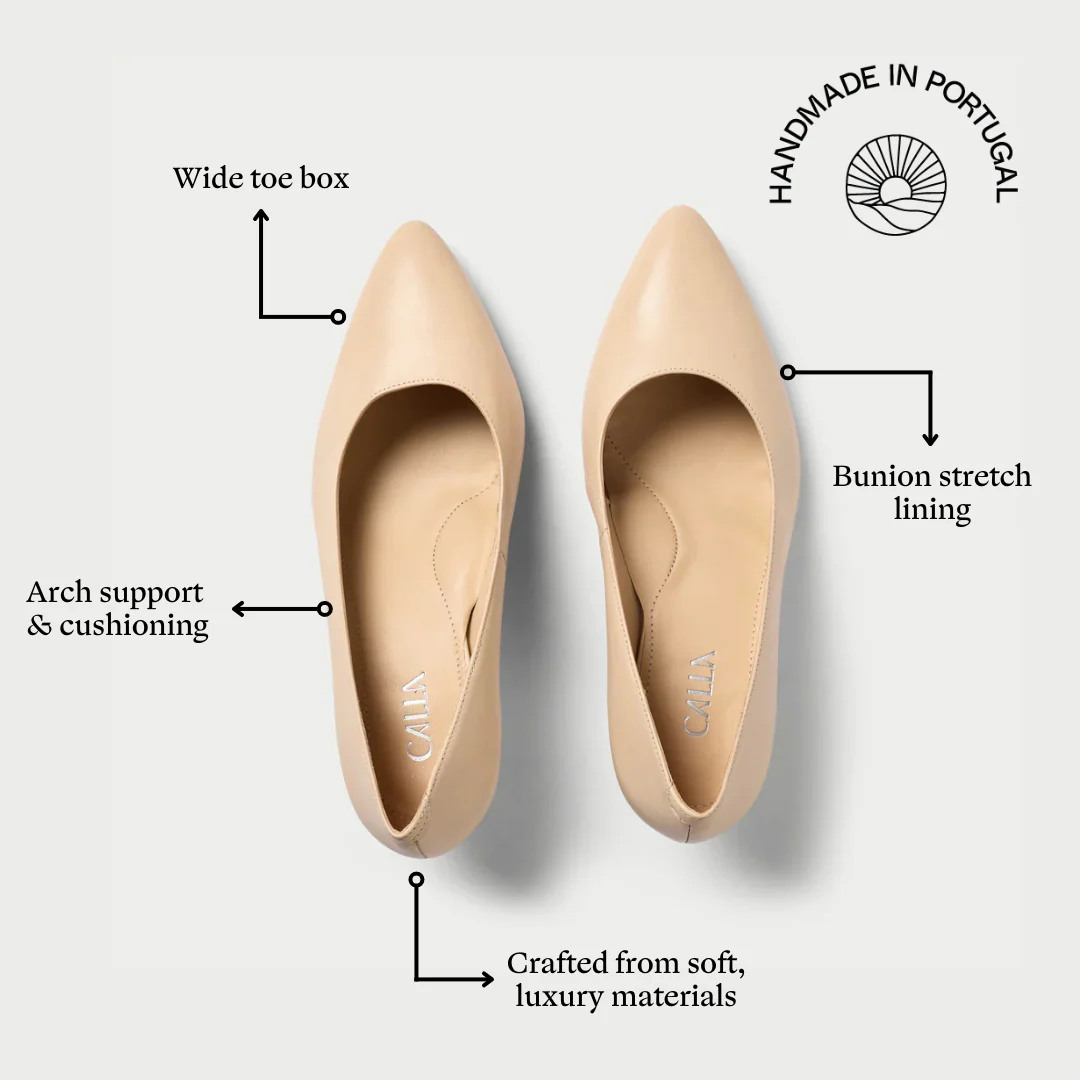 Ava - Light Beige Leather Courts - Image 4