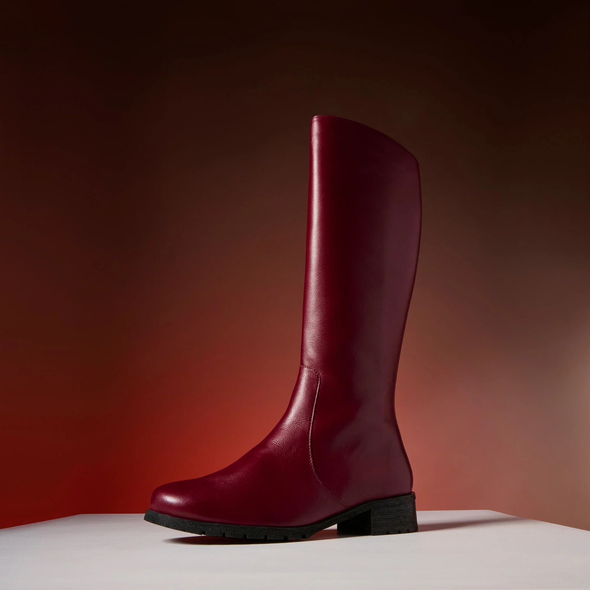 Bella - Cherry Leather Boots - Image 5