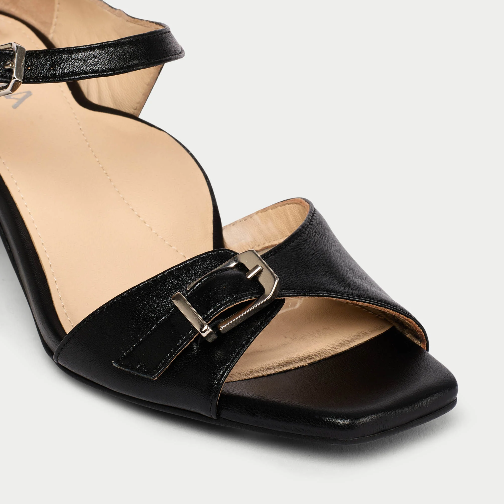 Bridget - Black Leather Heels - Image 3
