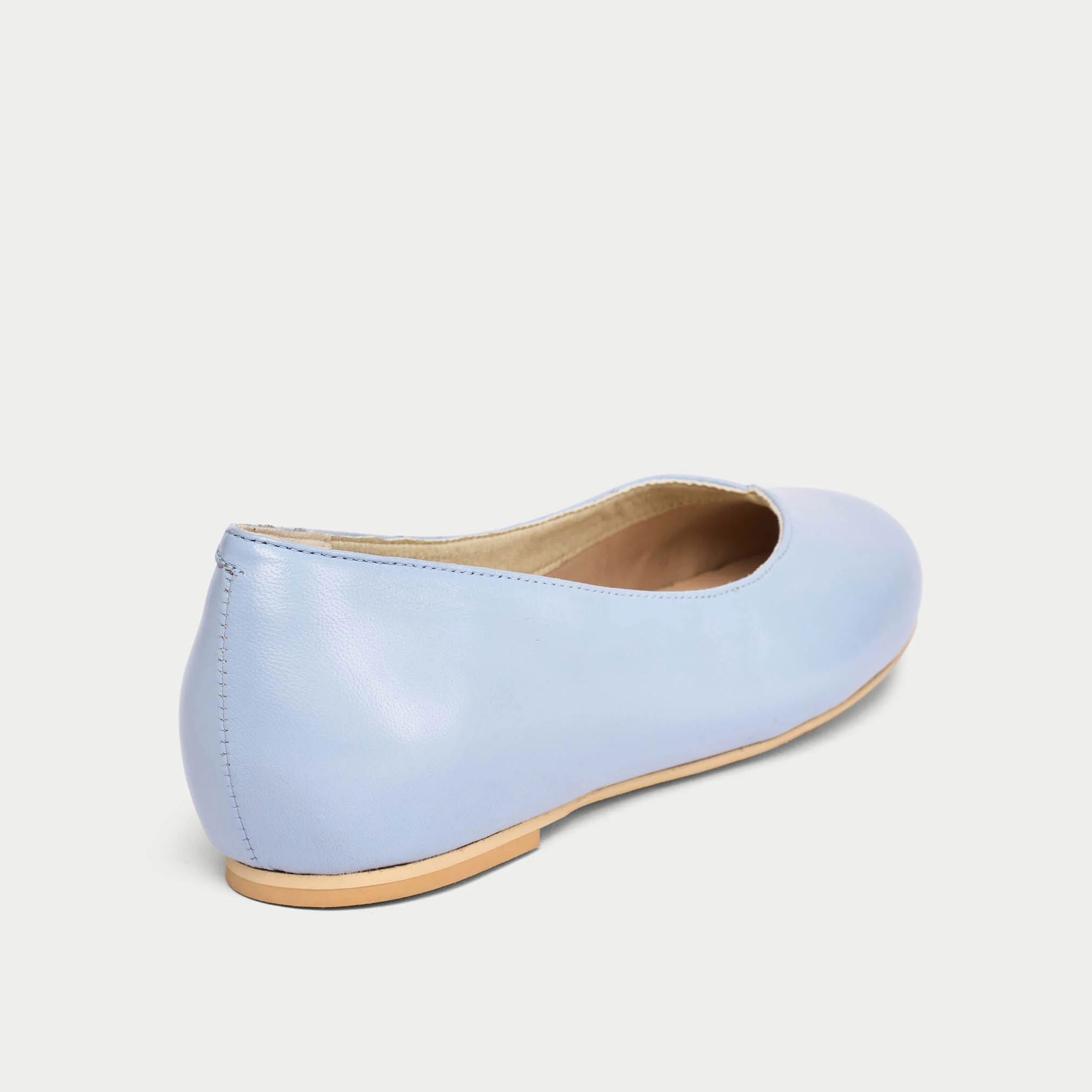 Charlotte - Ice Blue Leather Ballerinas - Image 6