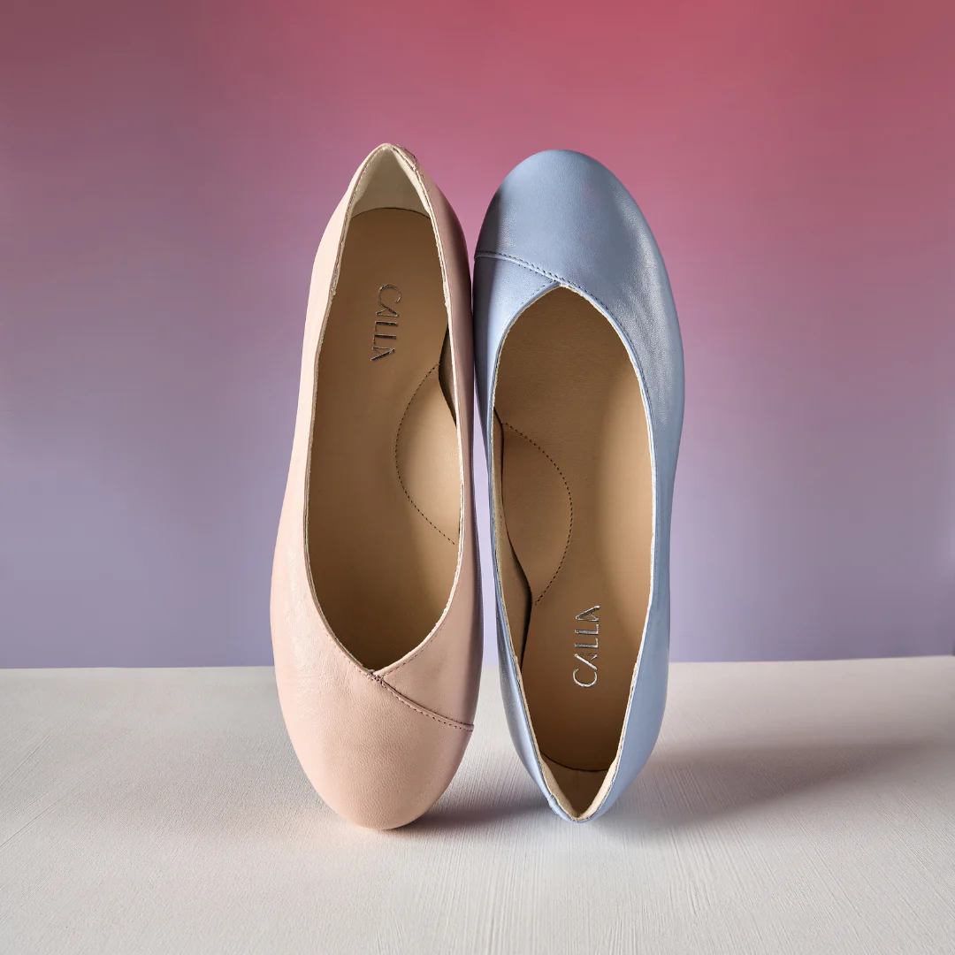 Charlotte - Pale Pink Leather Ballerinas - Image 8