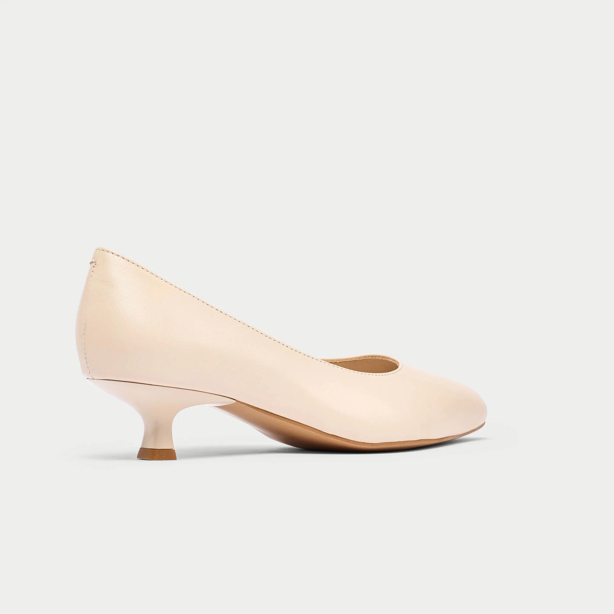Claudia - Light Beige Leather Courts - Image 7