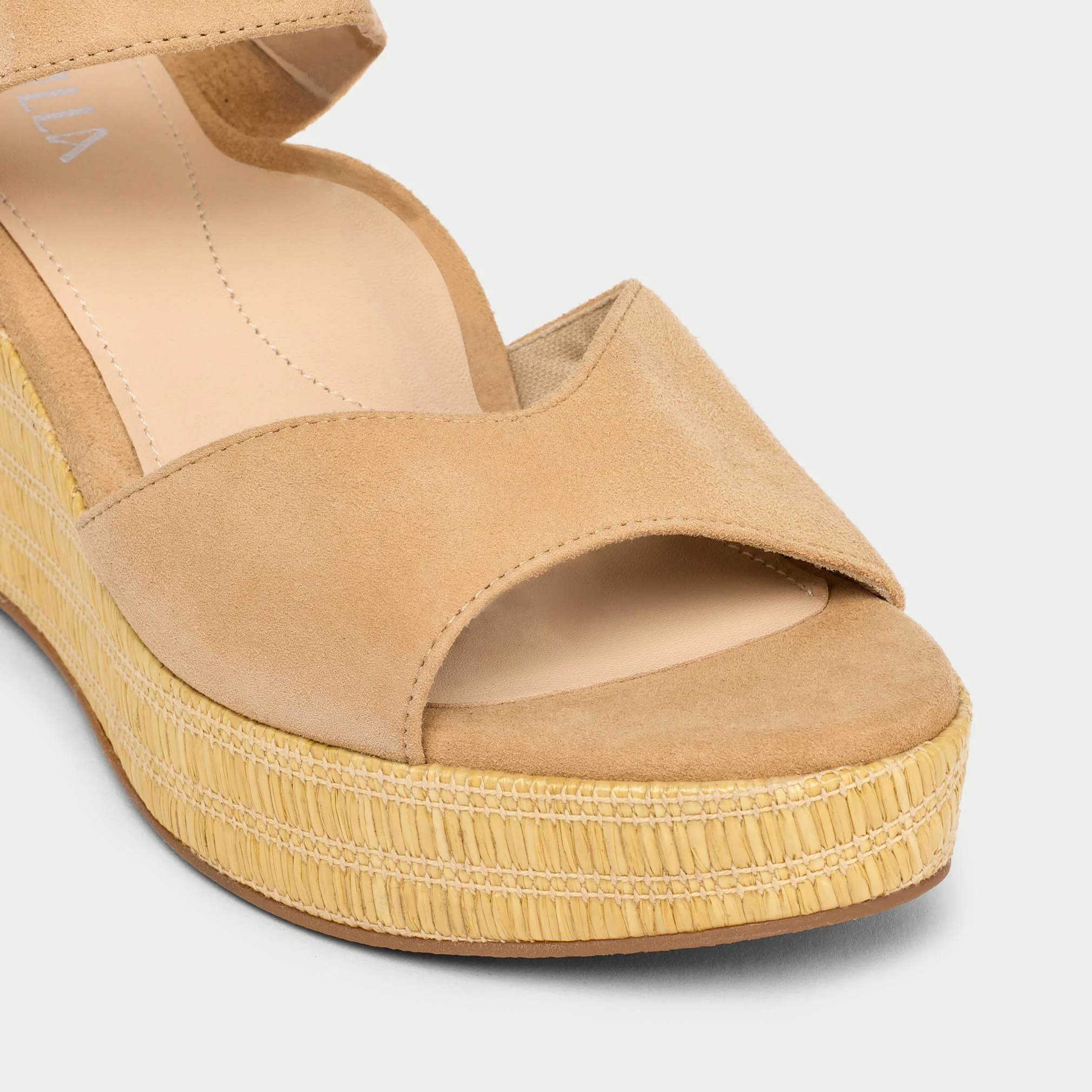 Eloise - Croissant Suede Wedges - Image 3