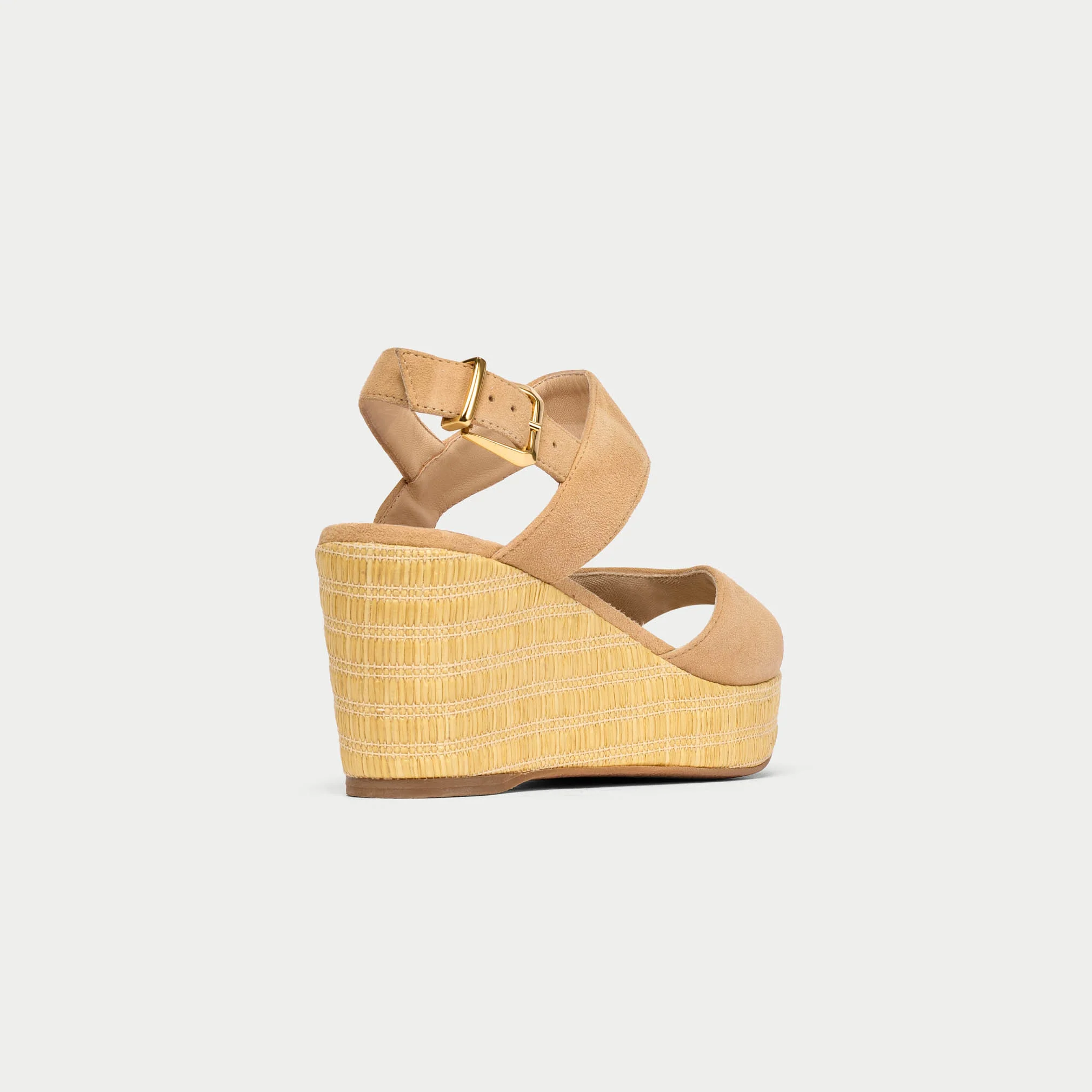 Eloise - Croissant Suede Wedges - Image 6