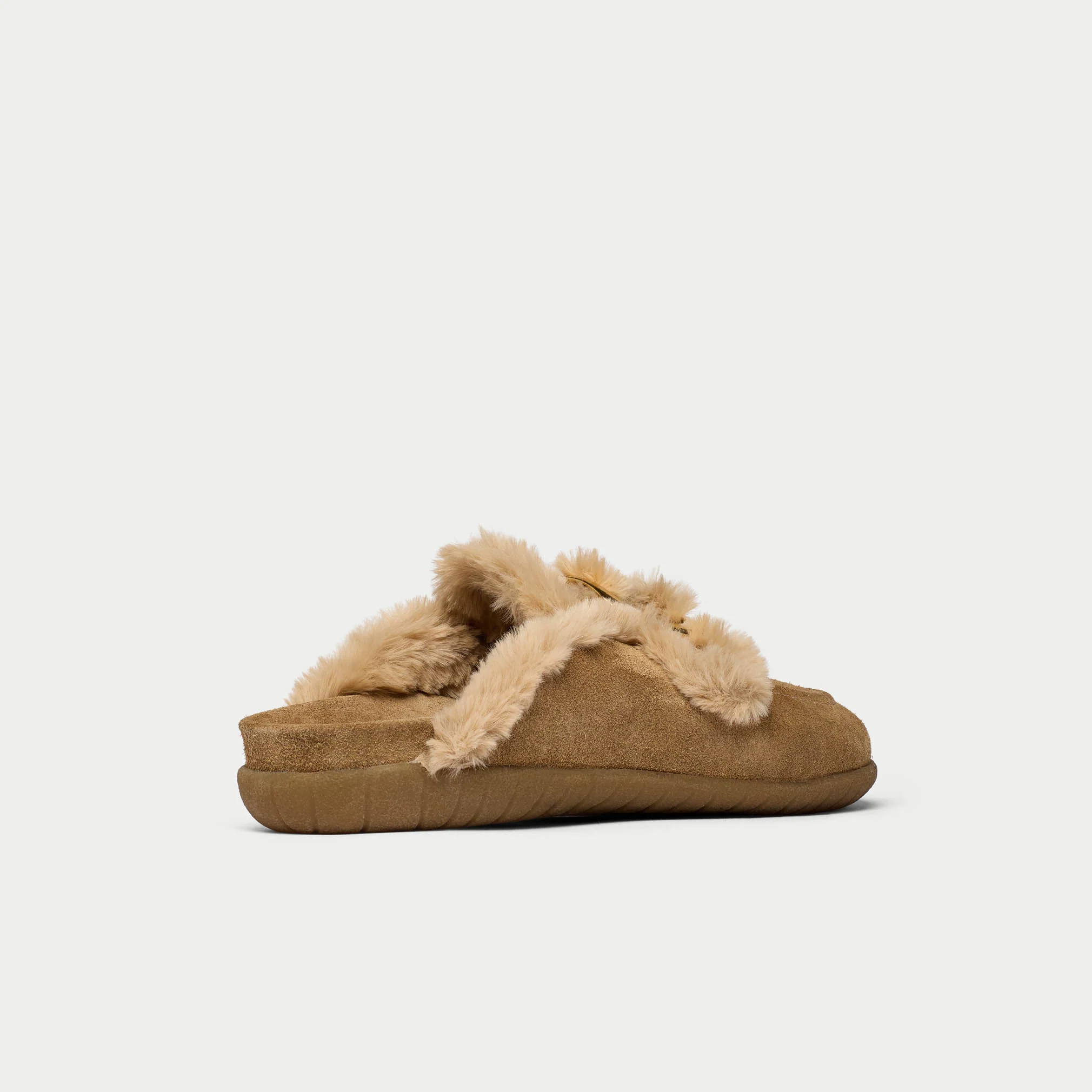 Ember - Cappuccino Cream Suede Slippers - Image 8