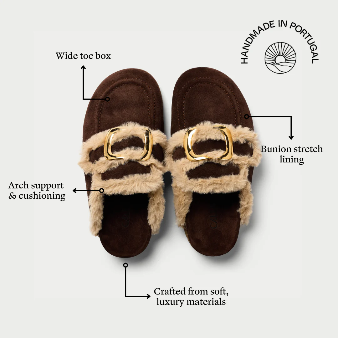 Ember - Espresso Brown Suede Slippers - Image 3