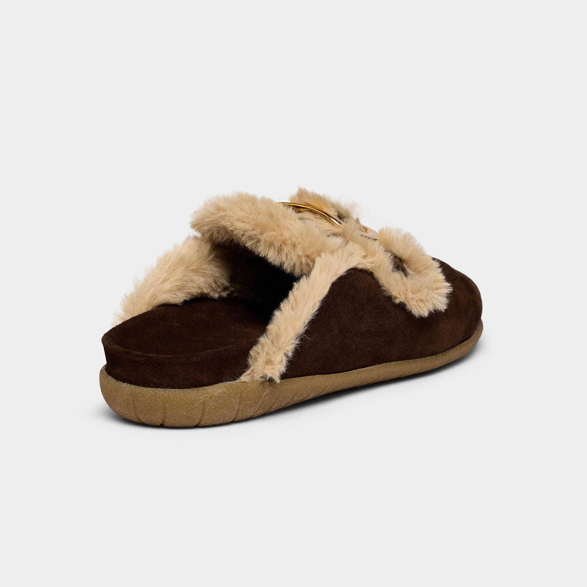 Ember - Espresso Brown Suede Slippers - Image 5