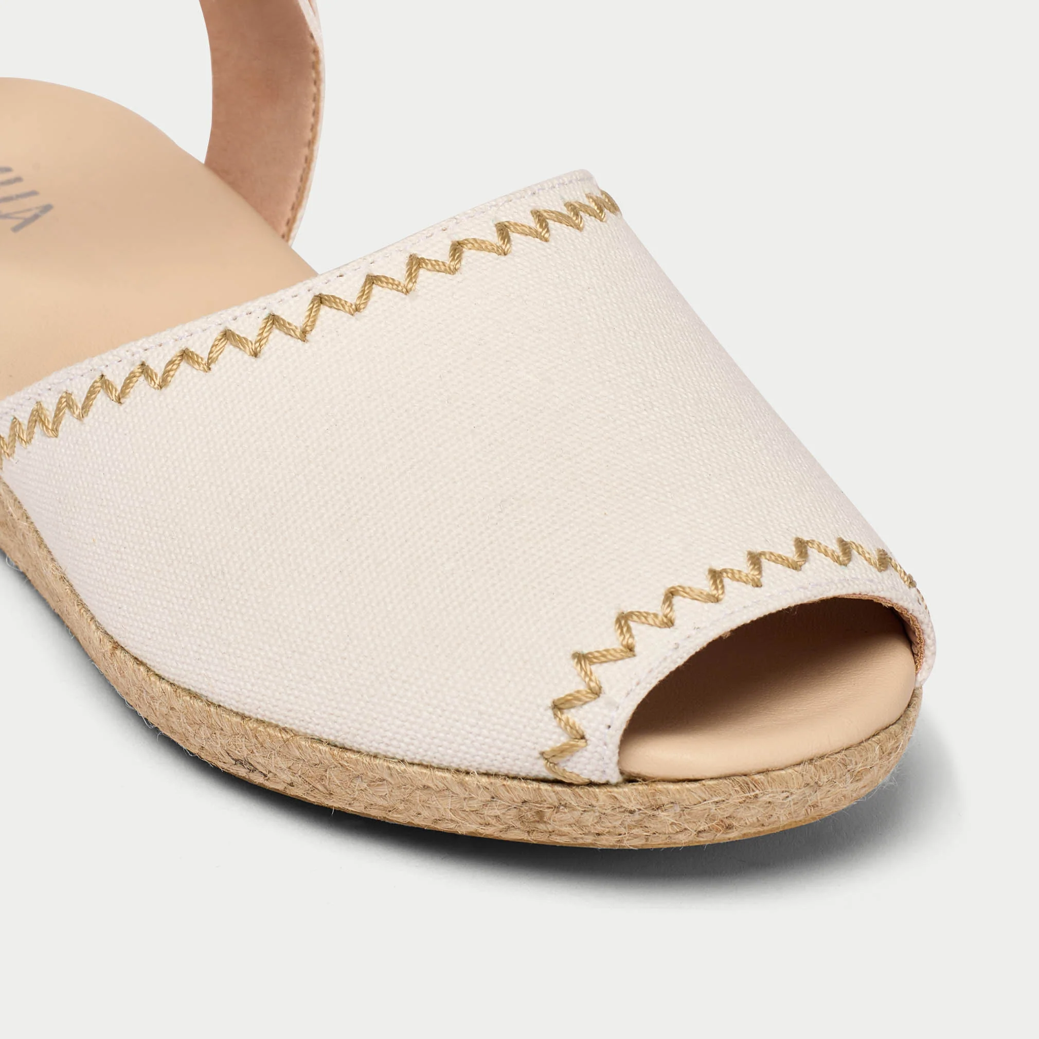 Evelyn - White Canvas Espadrilles - Image 4