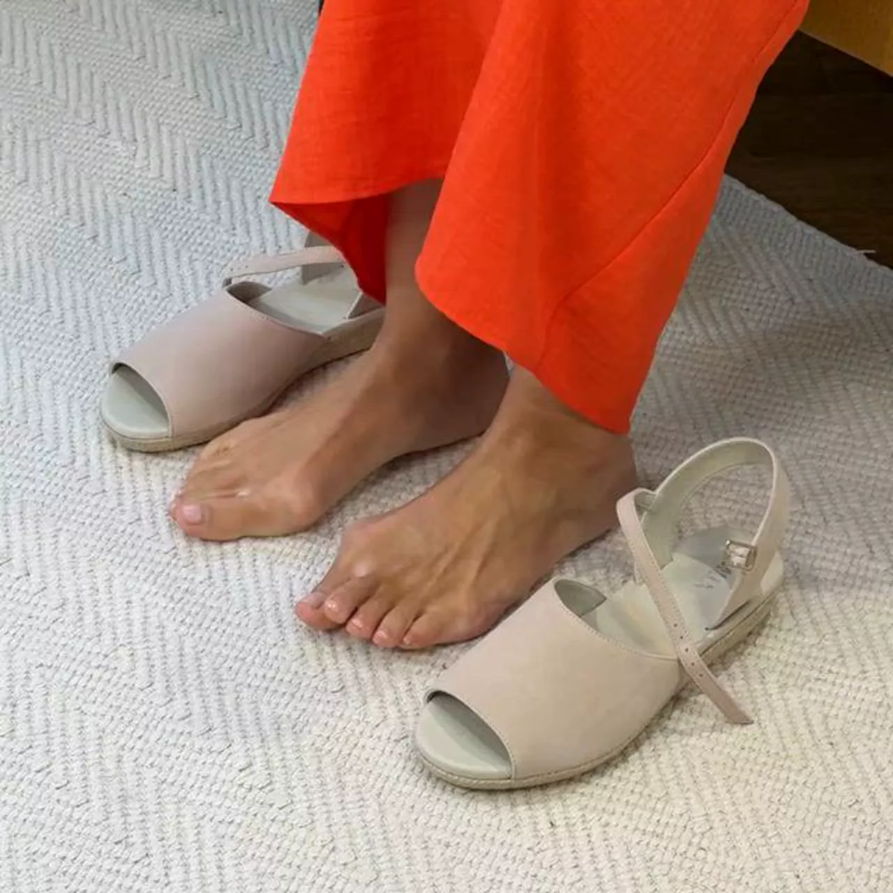 Francesca - Blush Suede Espadrilles - Image 3