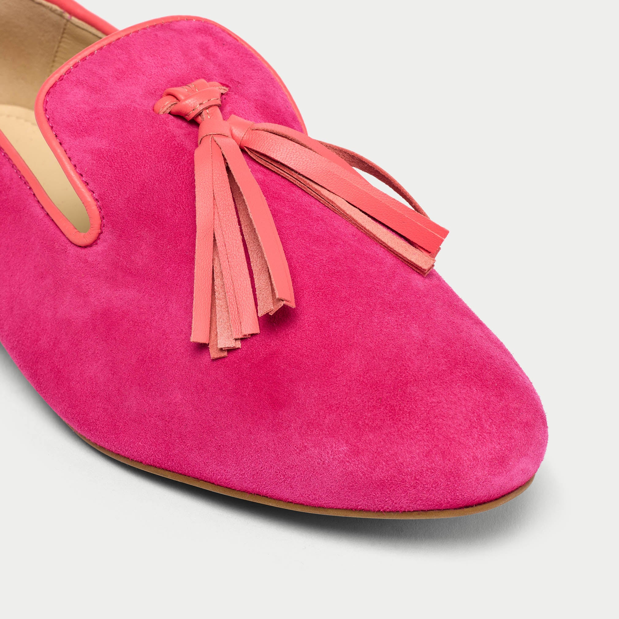 Freya - Fuchsia Suede Loafers - Image 3