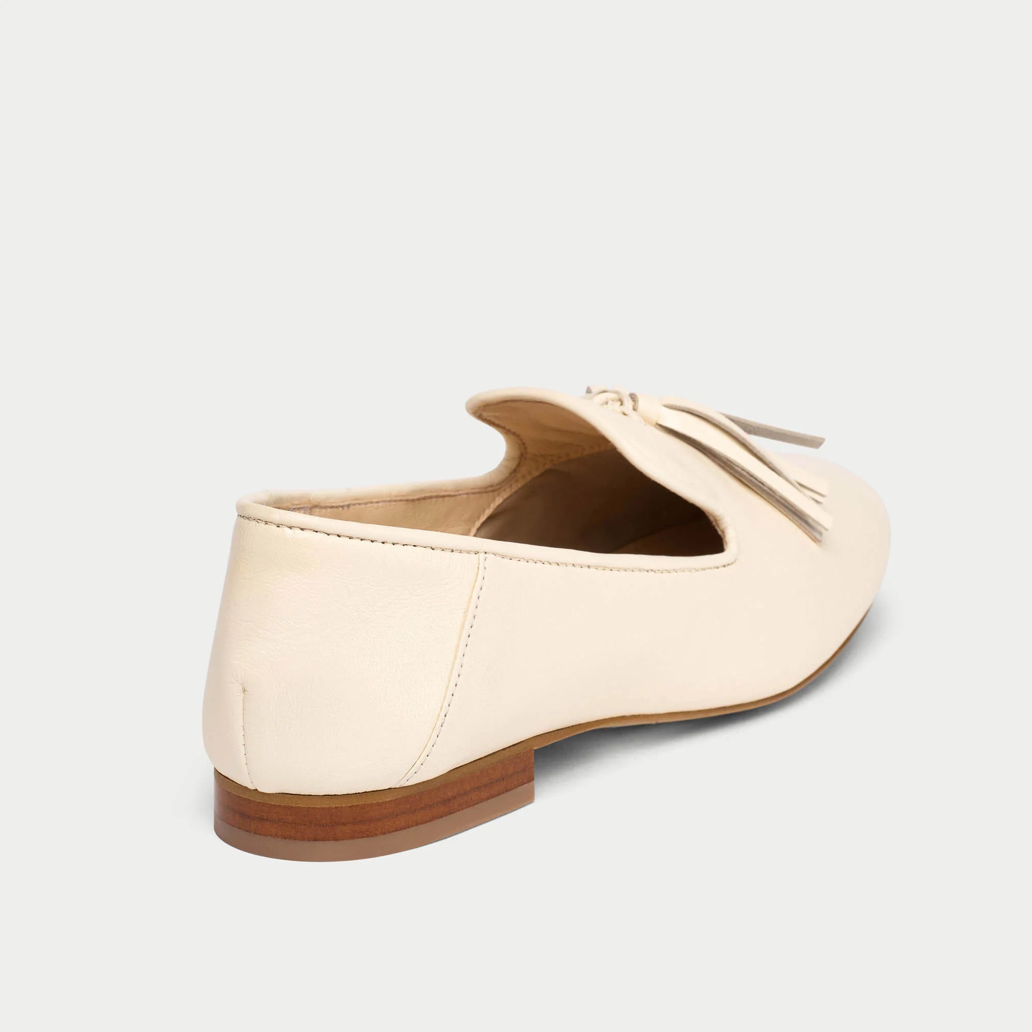 Freya - Off White Leather Loafers - Image 5