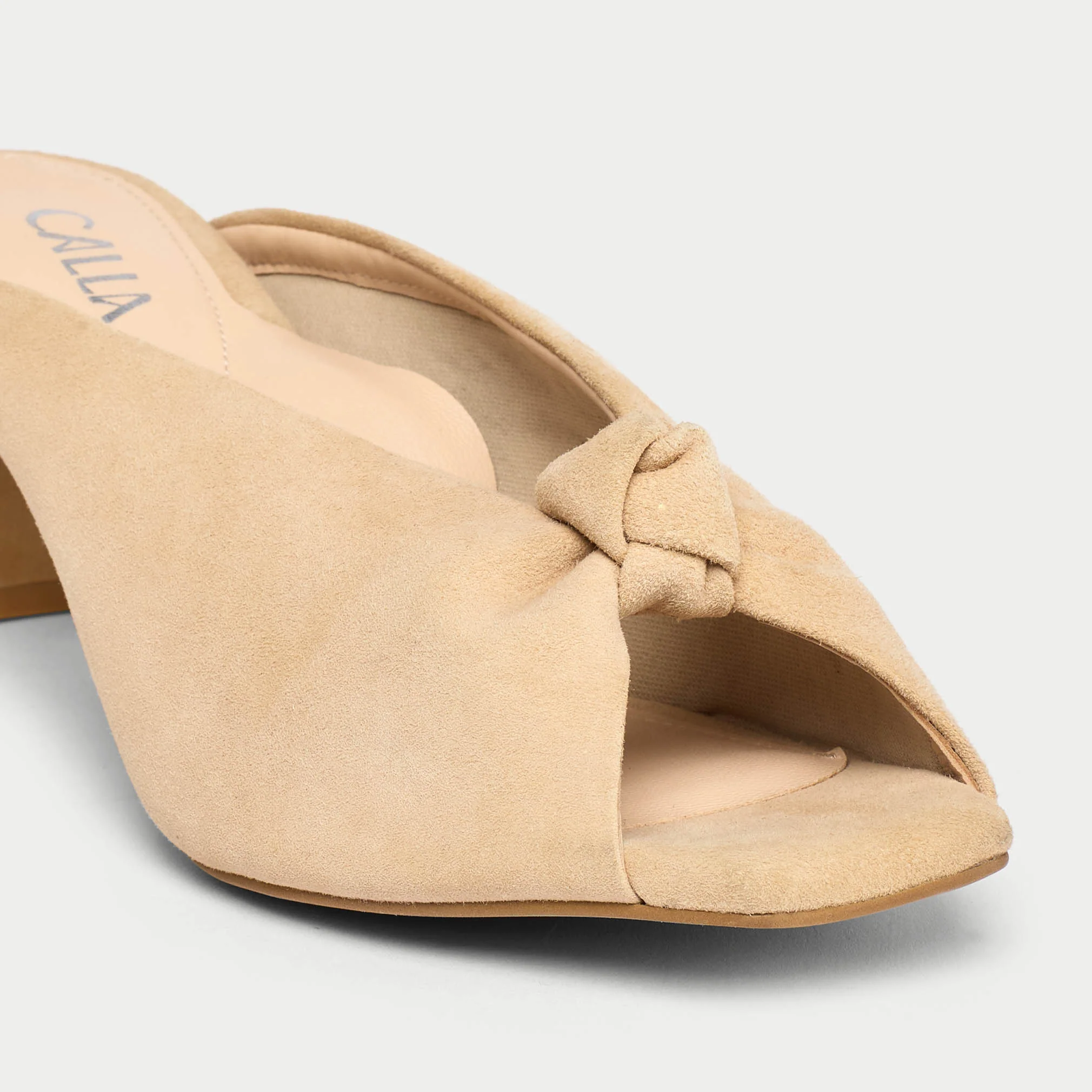 Greta - Taupe Suede Mules - Image 5