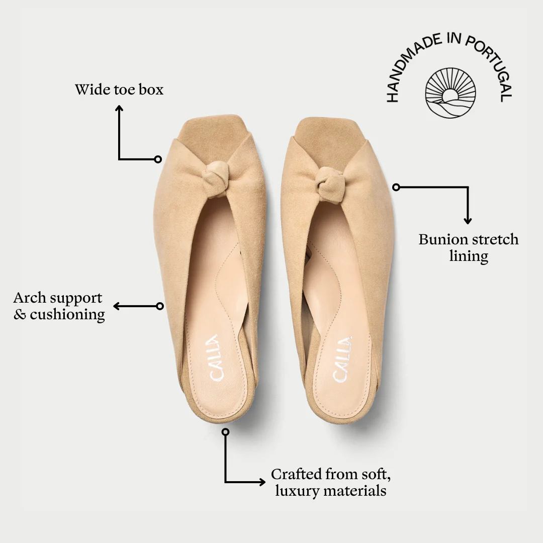 Greta - Taupe Suede Mules - Image 7