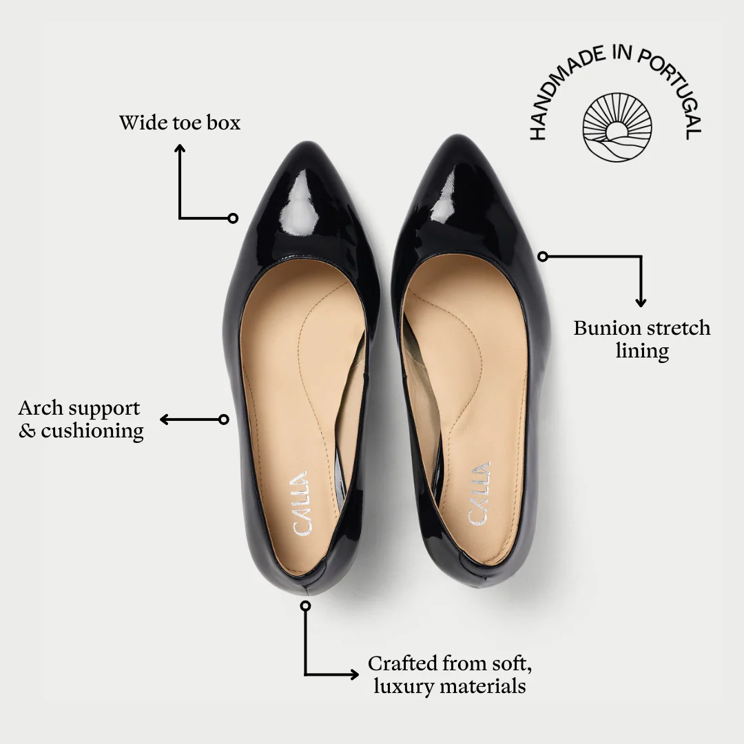 Hallie - Black Patent Leather Courts - Image 7