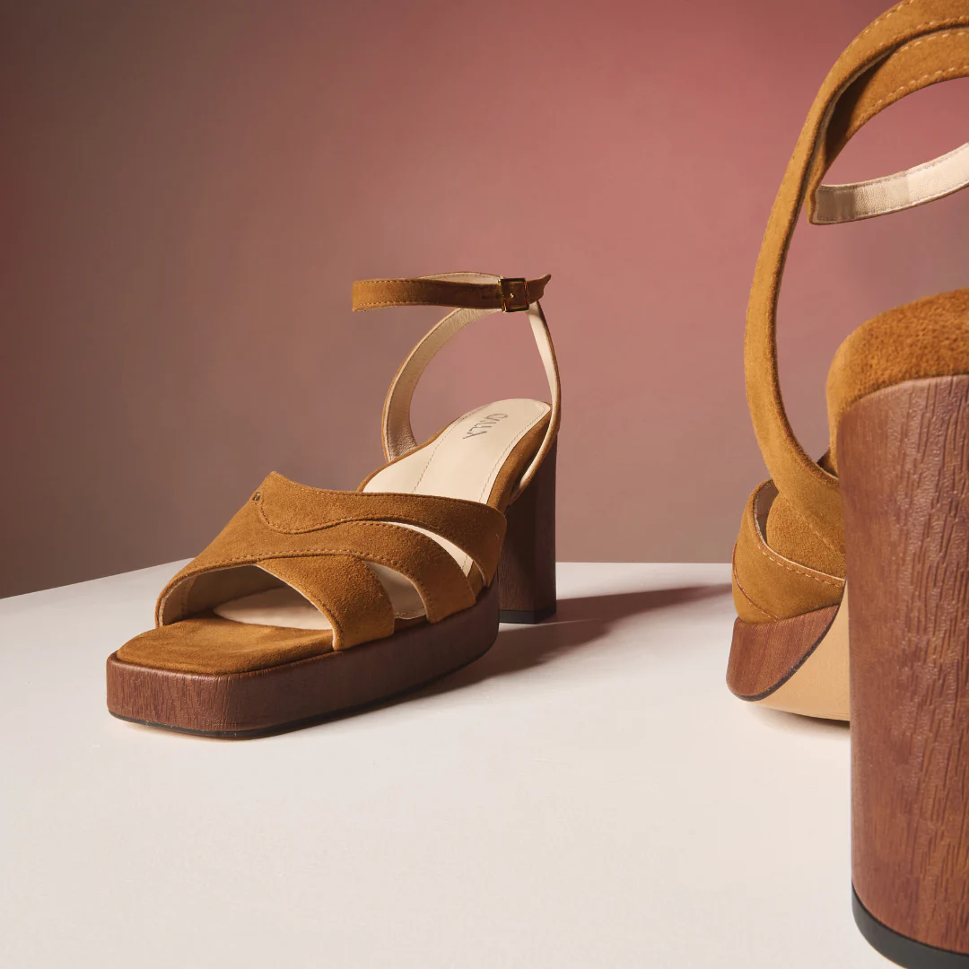 Heather - Tan Suede Block Heels - Image 7