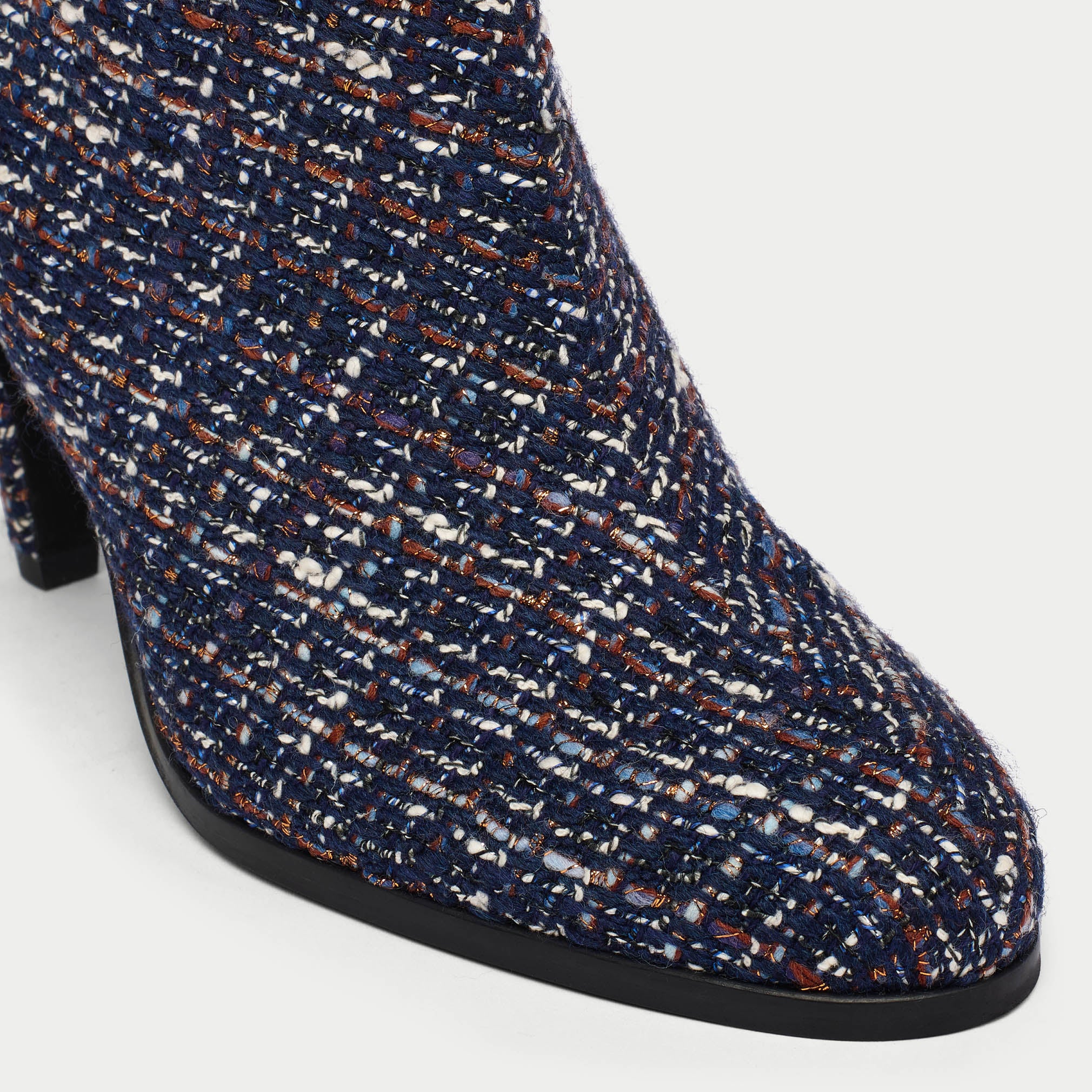 Maya - Navy Tweed Boots - Image 5