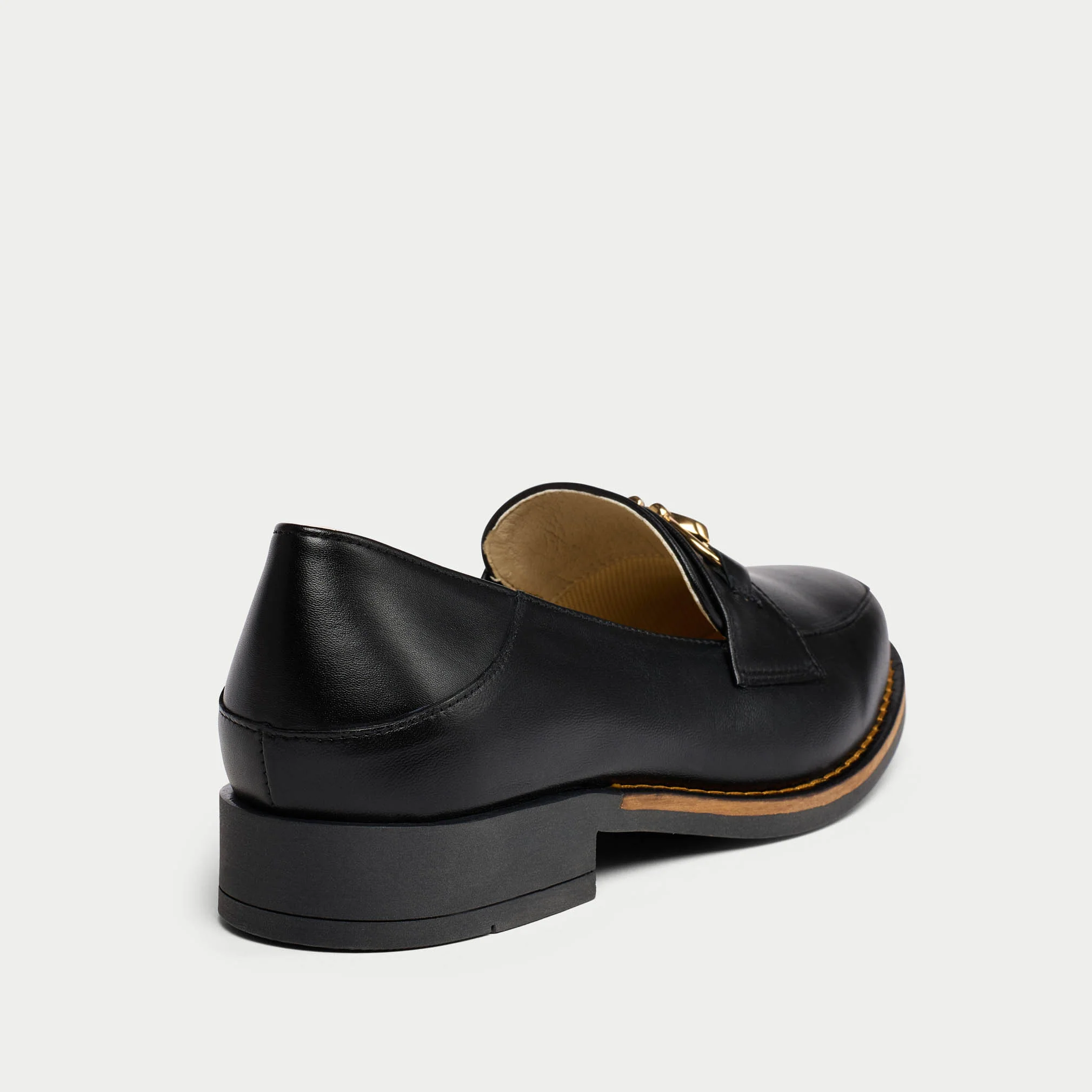 Meredith - Black Leather Loafers - Image 7