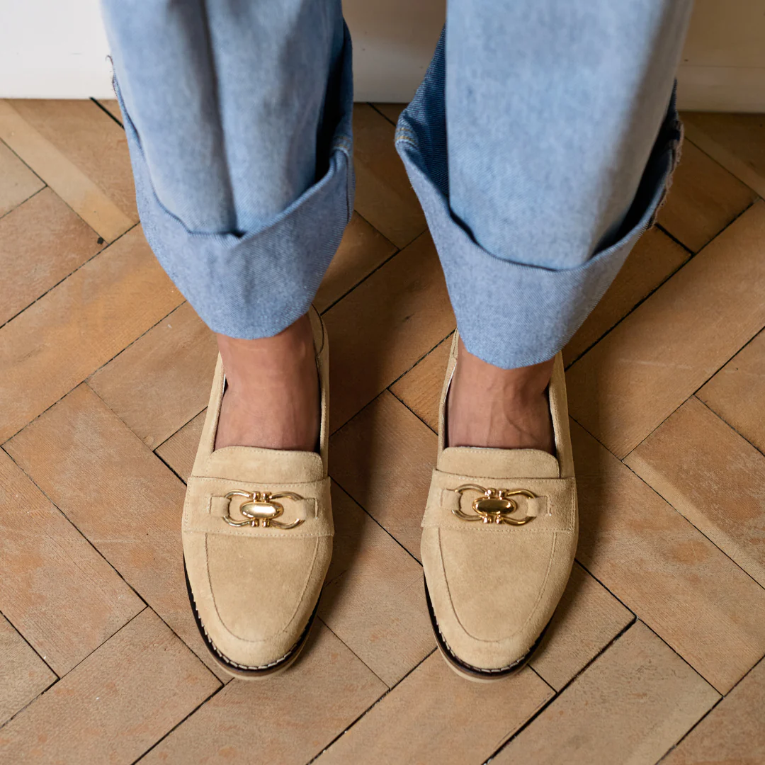 Meredith - Camel Suede Loafers - Image 10