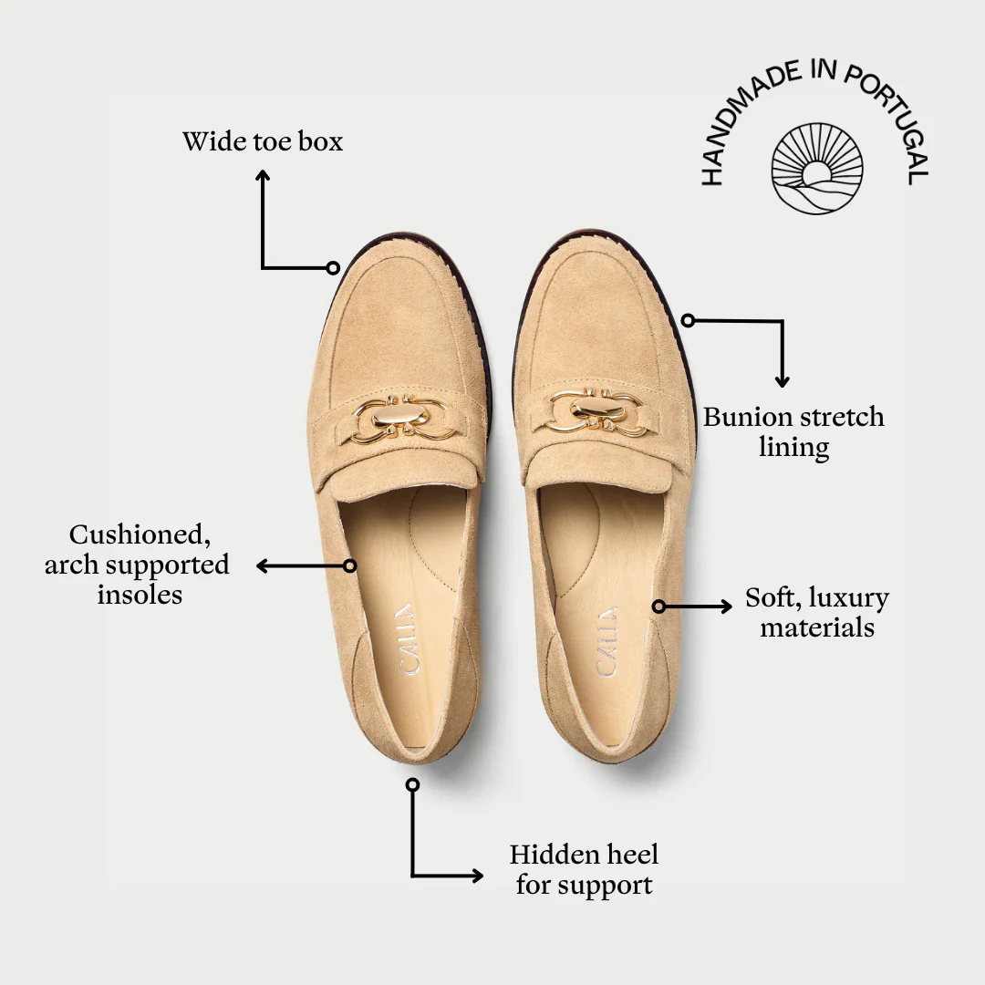 Meredith - Camel Suede Loafers - Image 7