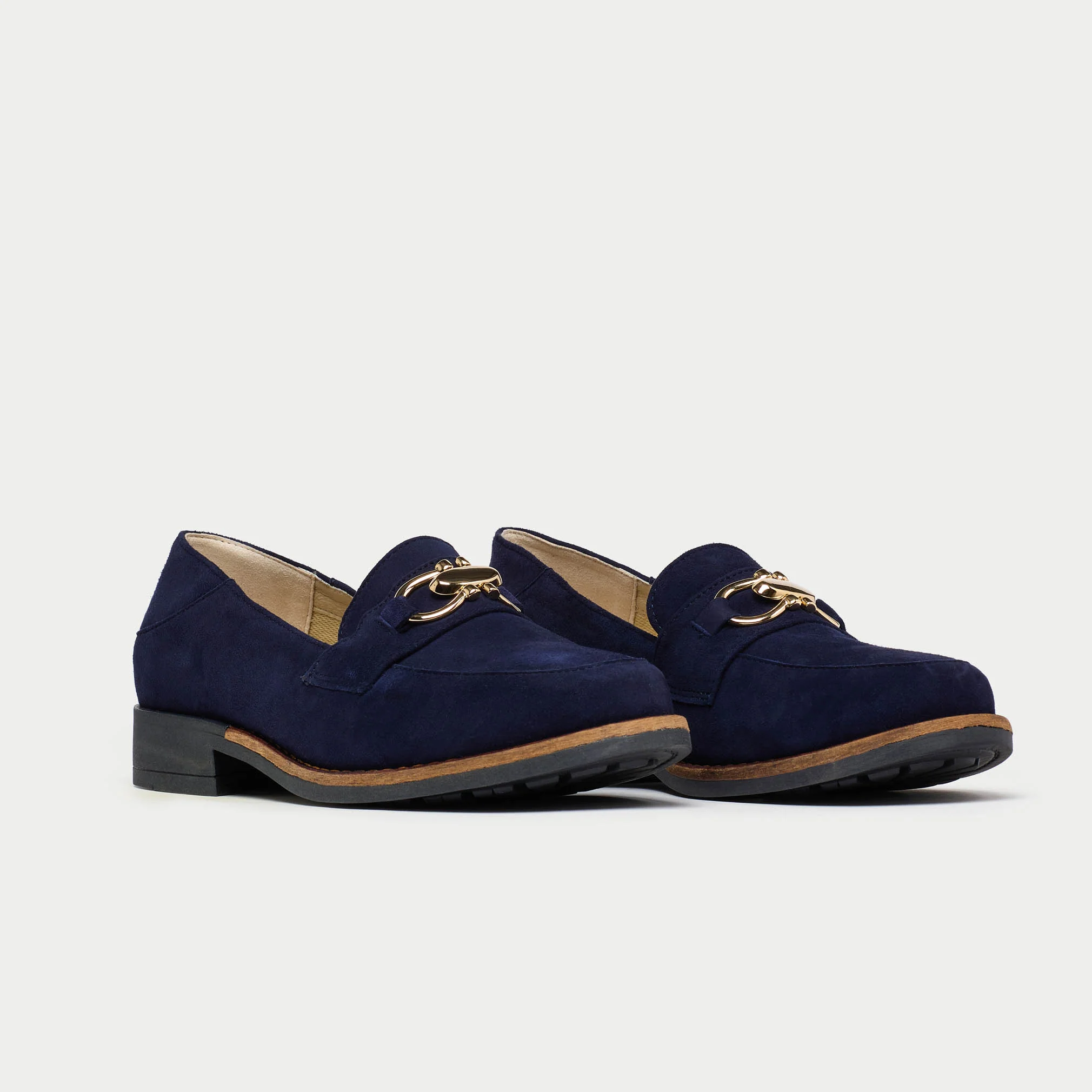 Meredith - Navy Suede Loafers - Image 4