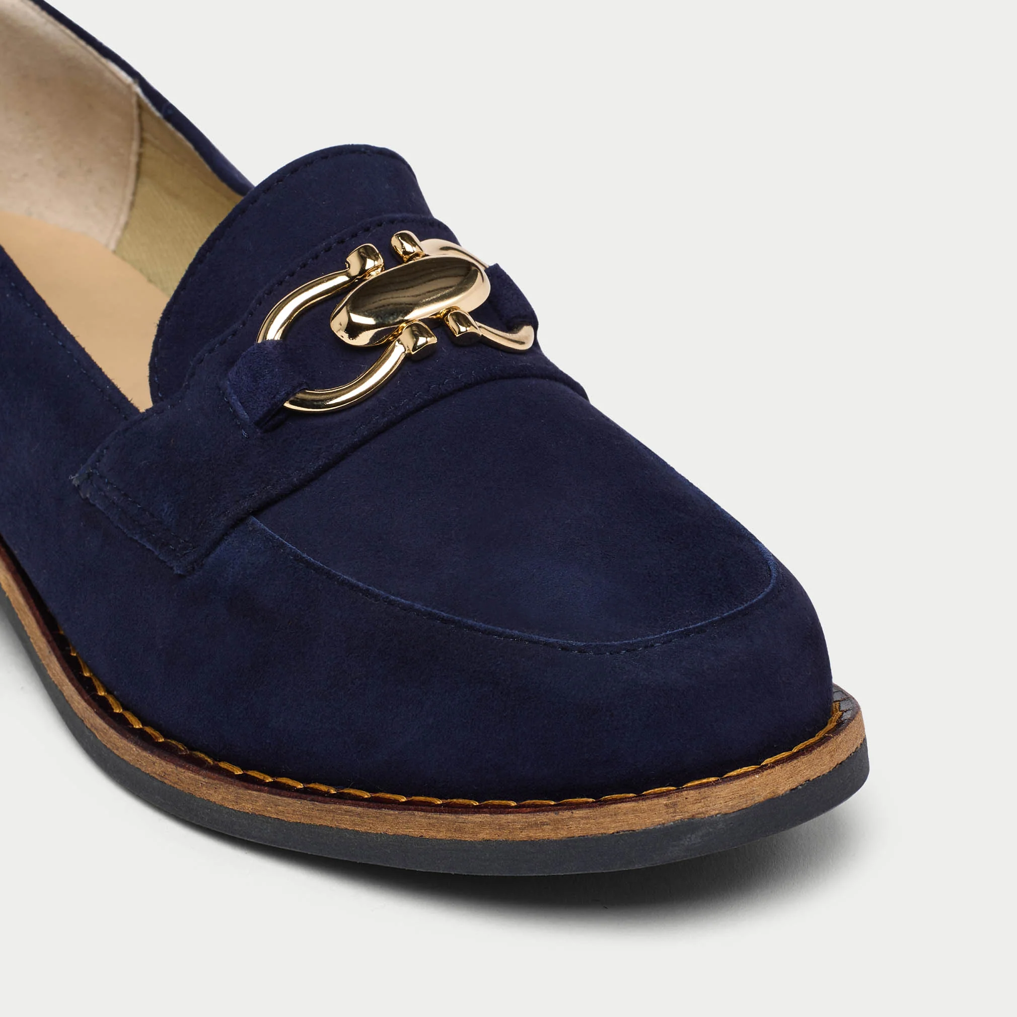 Meredith - Navy Suede Loafers - Image 5