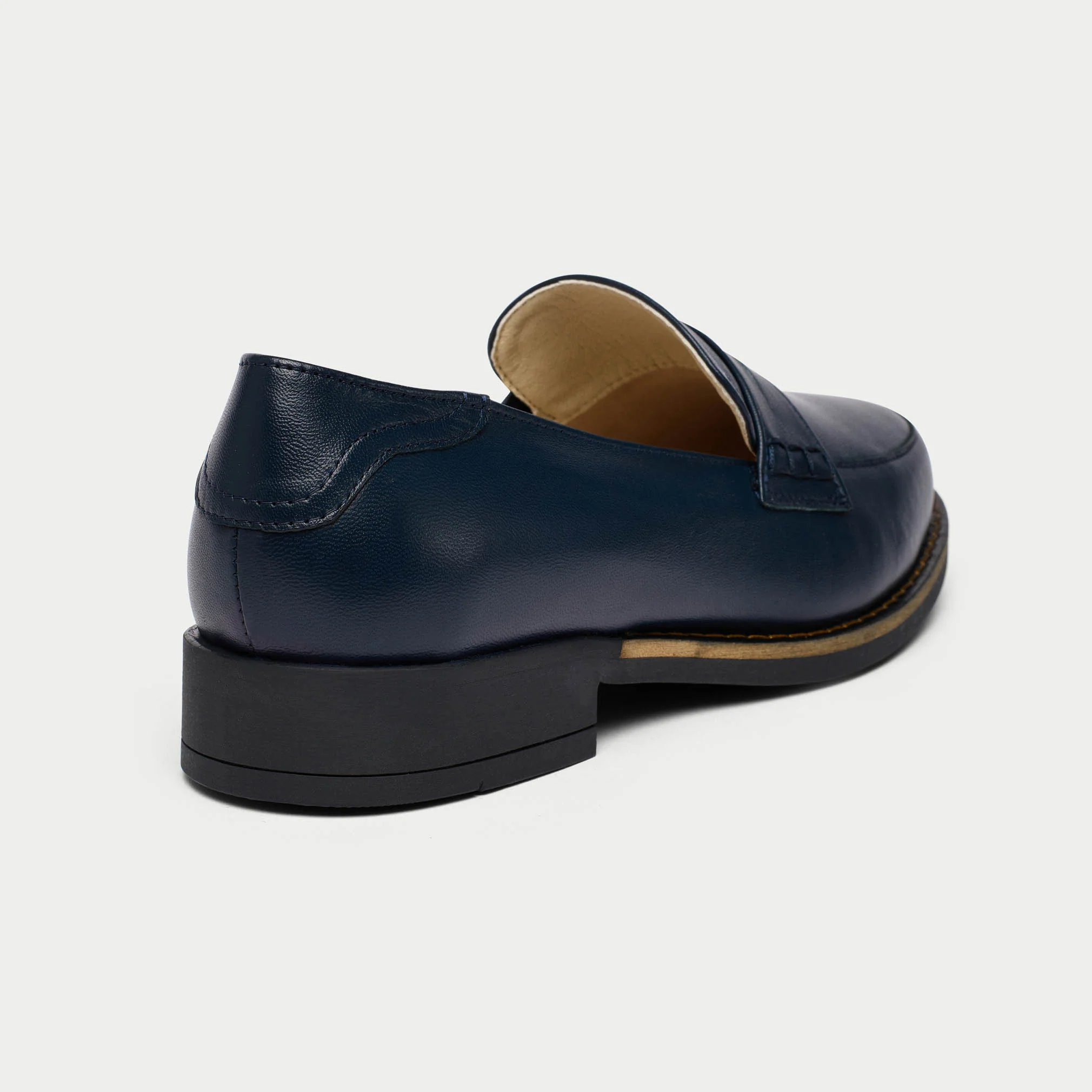 Nadia - Navy Leather Loafers - Image 4