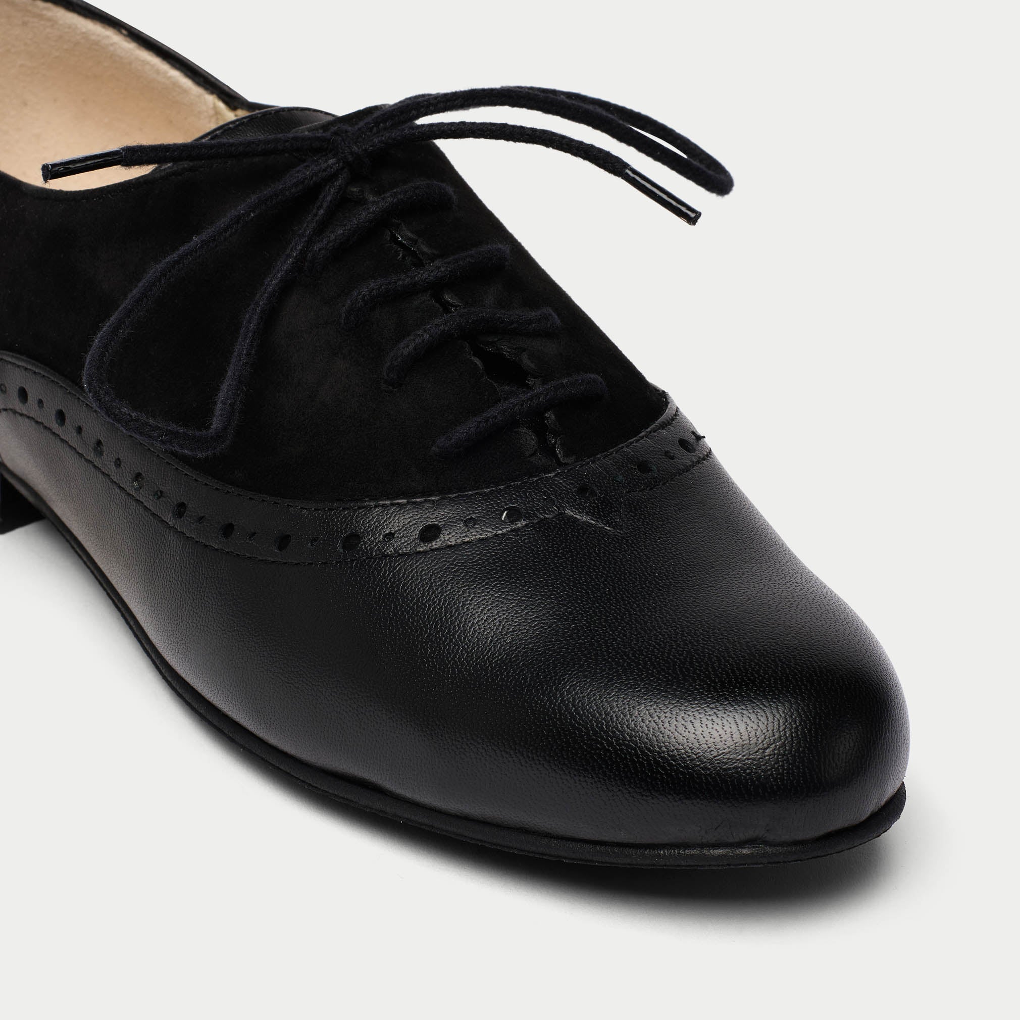 Ophelia - Black Leather Brogues - Image 3