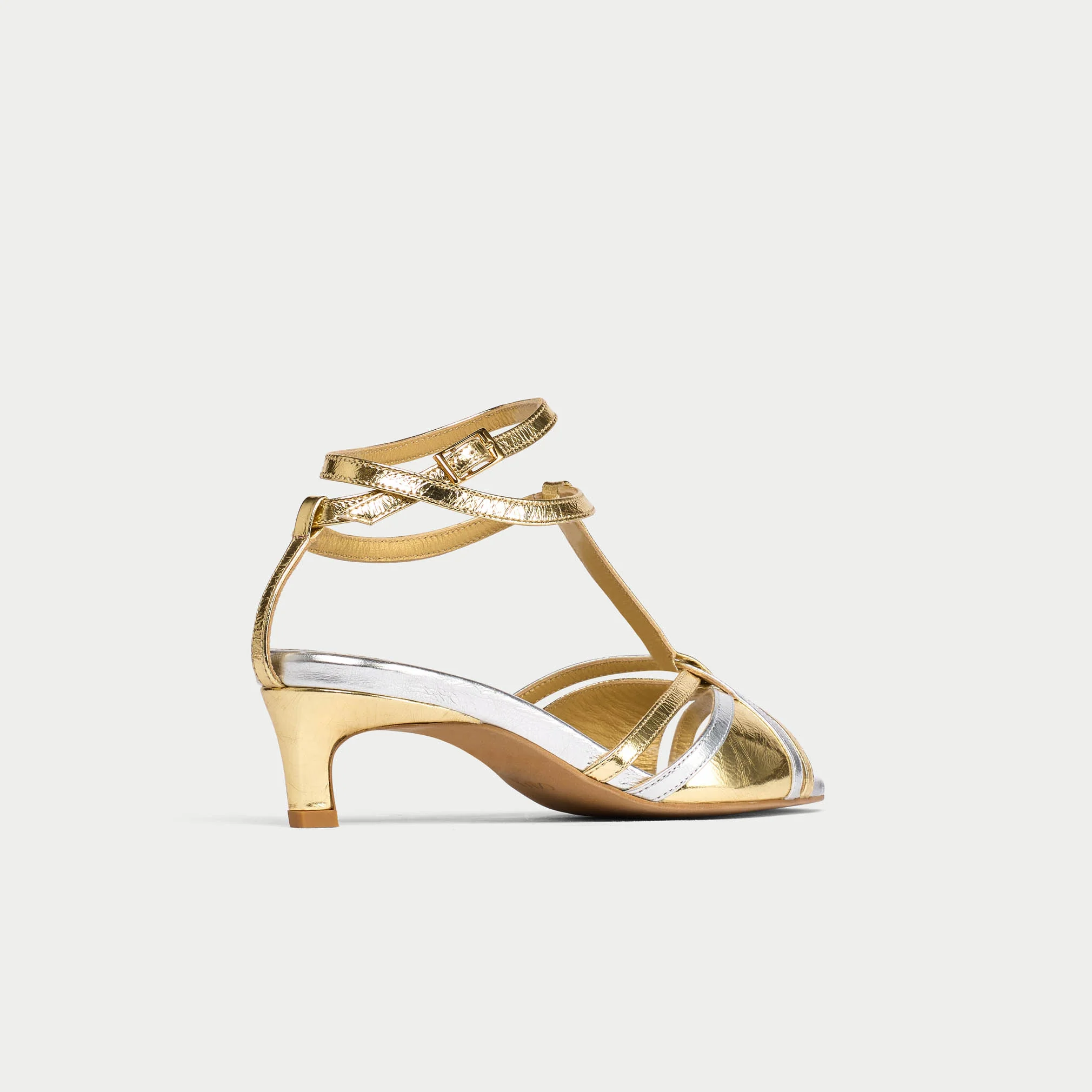 Ria - Mixed Metallic Kitten Heels - Image 10