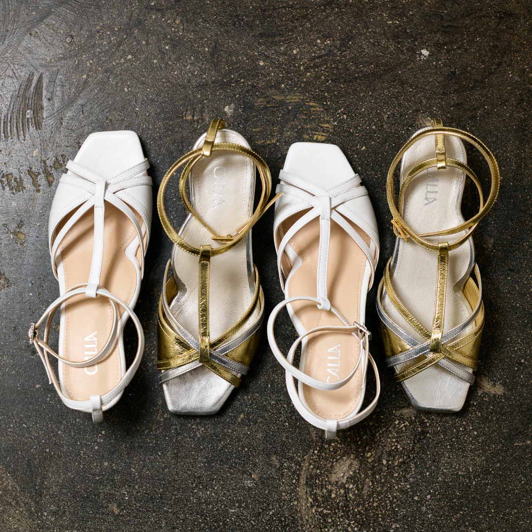 Ria - Mixed Metallic Kitten Heels - Image 11