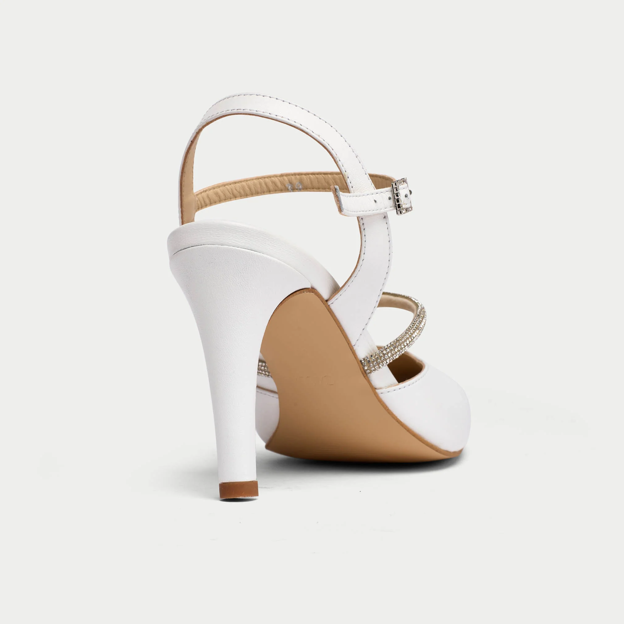 Sienna - White Leather Heels - Image 5