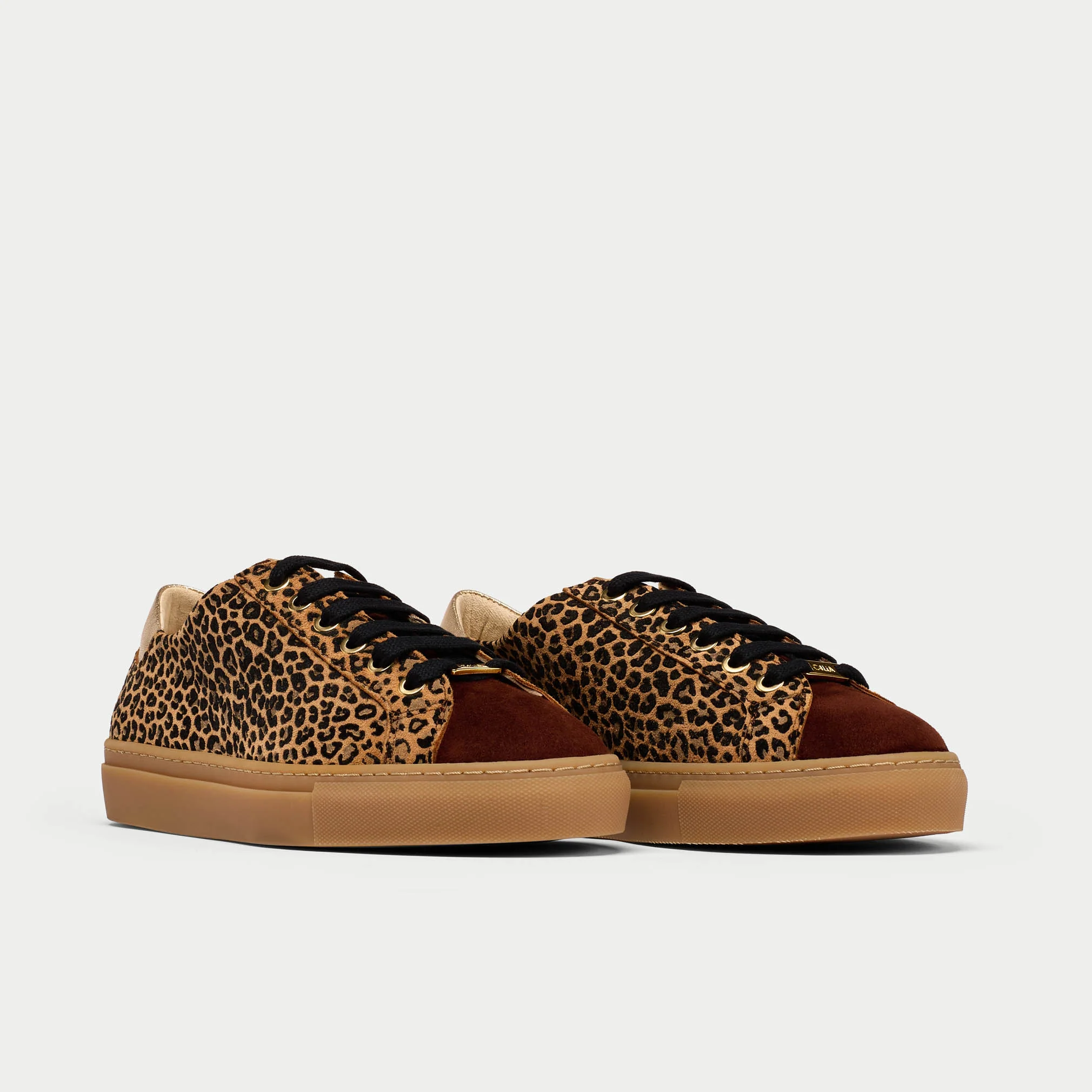 Star - Leopard Suede Wide Fit Trainers - Image 3