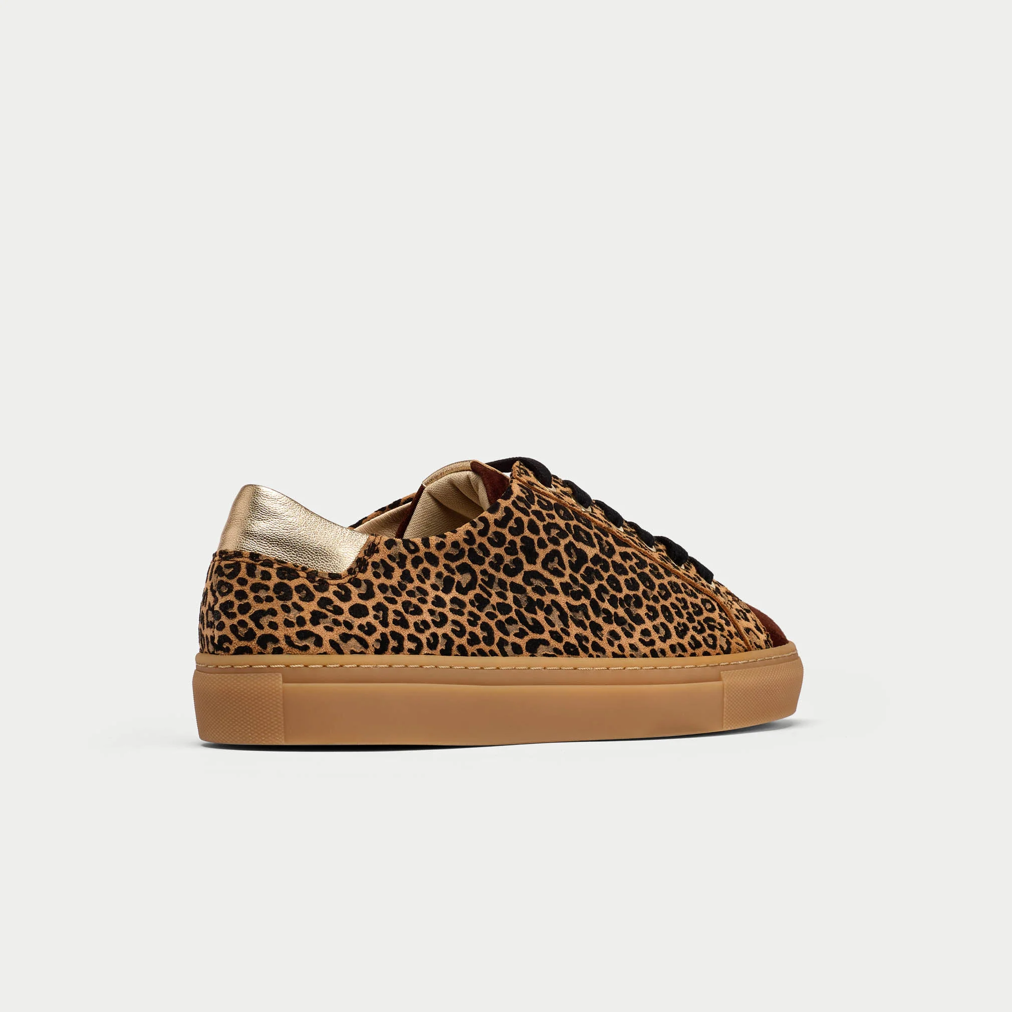 Star - Leopard Suede Wide Fit Trainers - Image 5